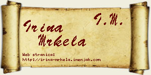 Irina Mrkela vizit kartica